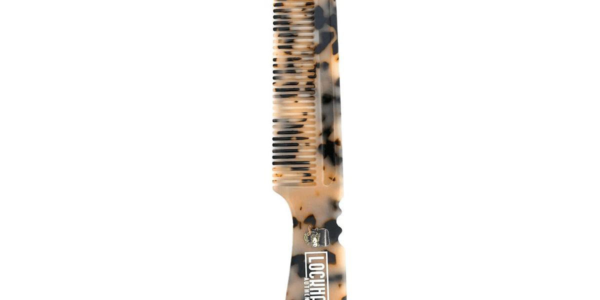 7.75" Tortoise Shell & Ivory Acetate Lockhart's Comb - The best comb you'll ever use! 100% cellulose acetate - Lockhart's Authentic Grooming Company, LLC