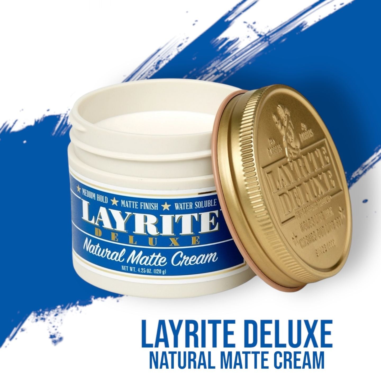 Layrite Deluxe Natural Matte Cream - Lockhart's Authentic Grooming Company, LLC
