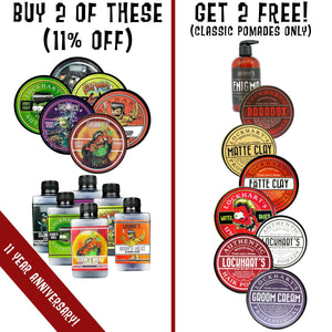 11 year Shave Bundle! Buy 2 Shave Products get 2 Classic Pomades ON US! - Lockhart's Authentic