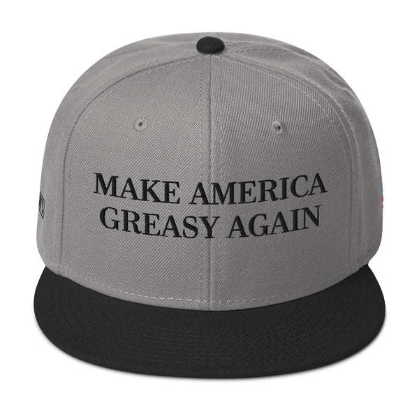 Gray/Black Make America Greasy Again Hat - Lockhart's Authentic