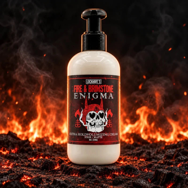 NEW 2025! Fire and Brimstone Enigma + Extra Hold - Lockhart's Authentic Grooming Company, LLC