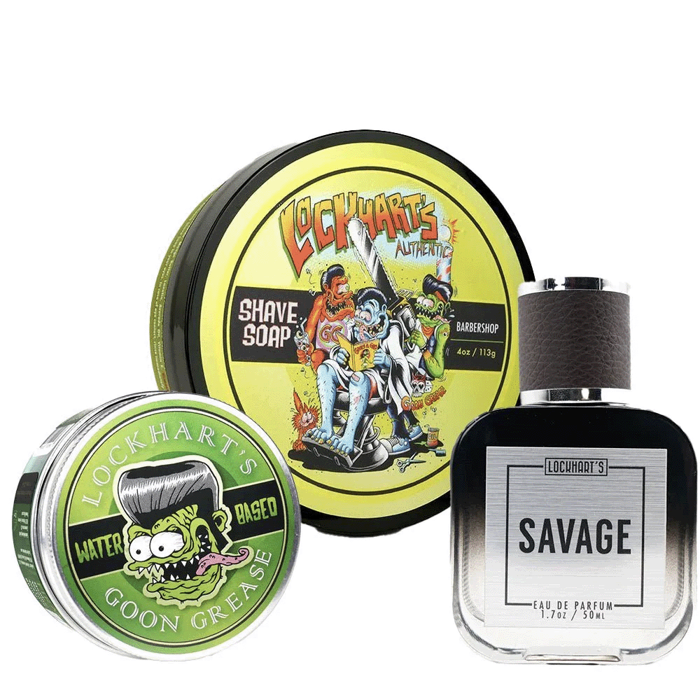 Nocturne Trio Bundle - Nocturne EDP, Barbershop Shave Soap, Water Based Goon Grease NEW - Lockhart's Authentic Grooming Company, LLC
