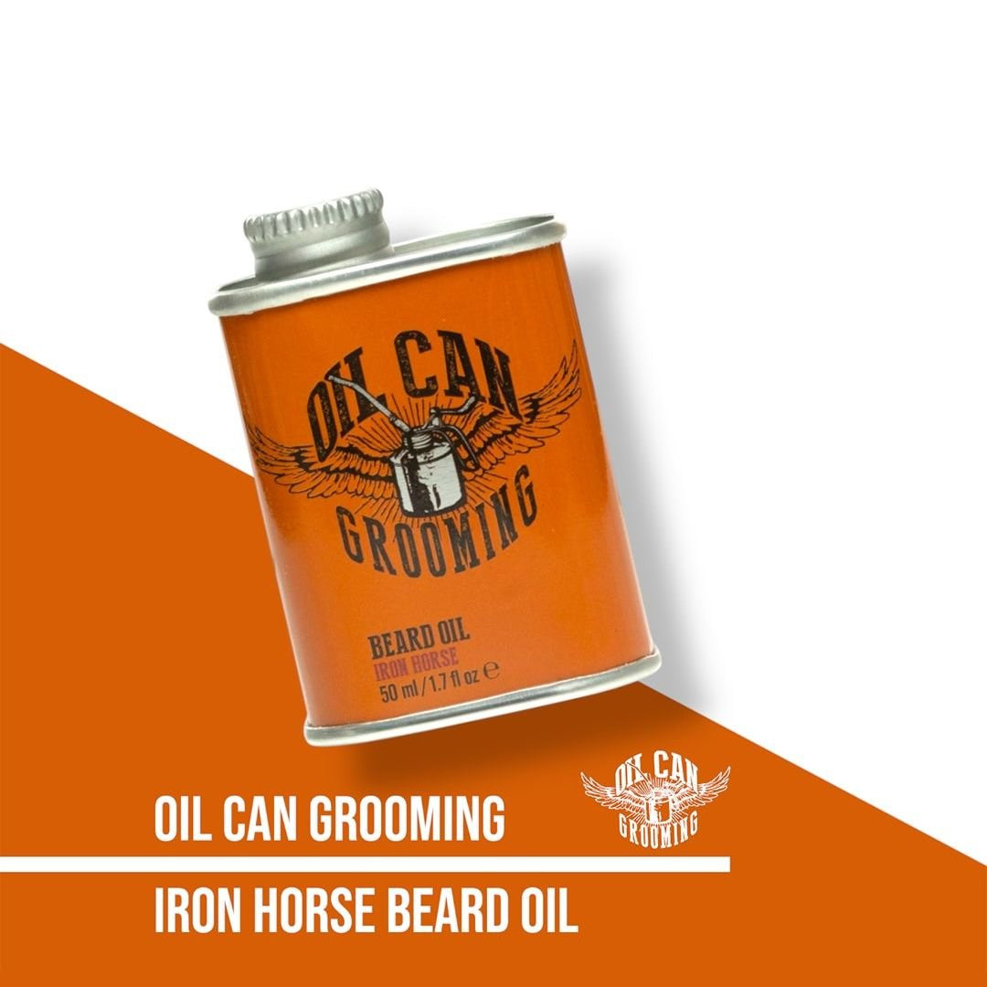 Oil Can Grooming Iron Horse Beard Oil - Lockhart's Authentic Grooming Company, LLC