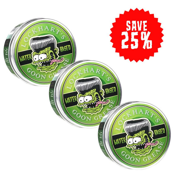 Trio Bundle Water Based Goon Grease Pomade - 25% off - Lockhart's Authentic Grooming Company, LLC